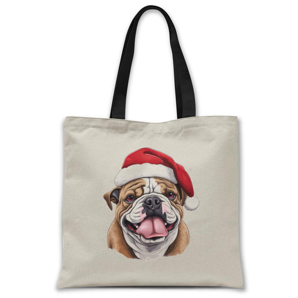 Christmas-bulldog-dog-tote-bag