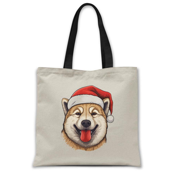 Christmas-akita-dog-tote-bag