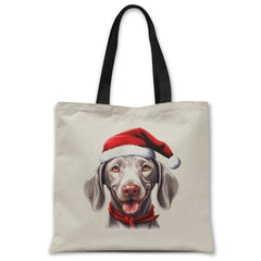 Christmas-weimaraner-dog-tote-bag