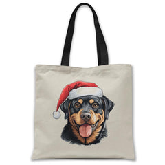 Christmas-rottweiler-dog-tote-bag