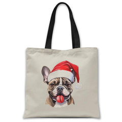 Christmas-french-bulldog-dog-tote-bag