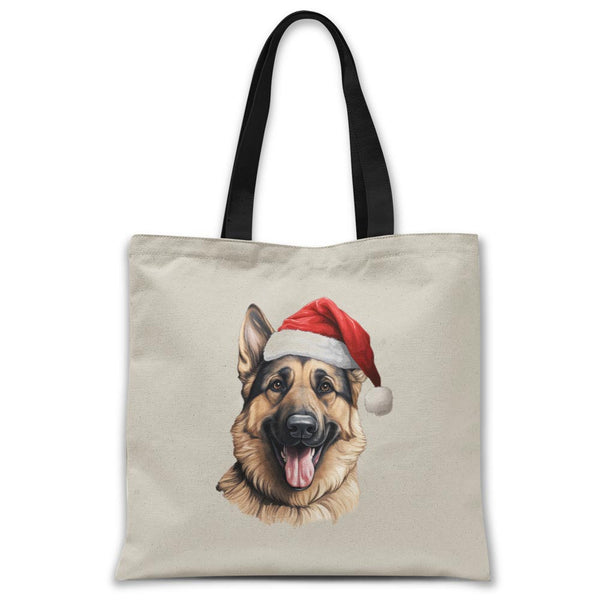 Christmas-german-shepherd-dog-tote-bag