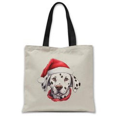 Christmas-dalmatian-dog-tote-bag