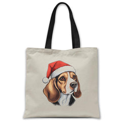 Christmas-beagle-dog-tote-bag