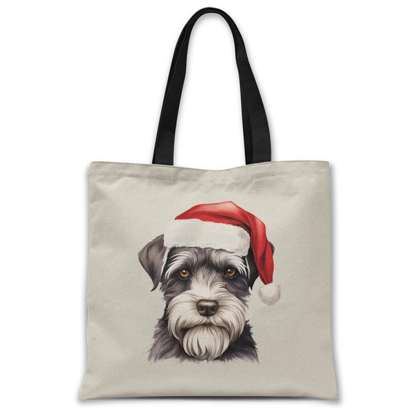 Christmas-schnauzer-dog-tote-bag