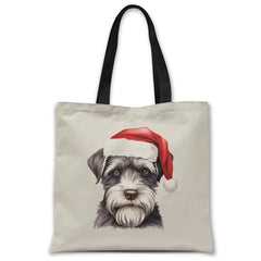 Christmas-schnauzer-dog-tote-bag