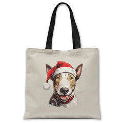 Christmas-bull-terrier-dog-tote-bag