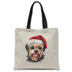 Christmas-yorkie-dog-tote-bag